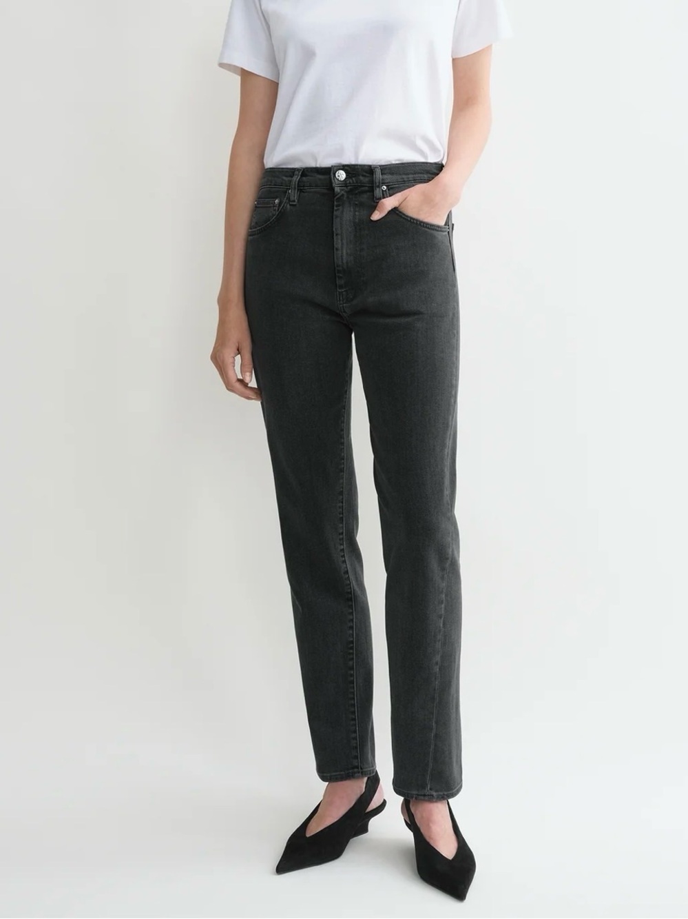 Toteme Twisted Seam Denim Gray, size 25